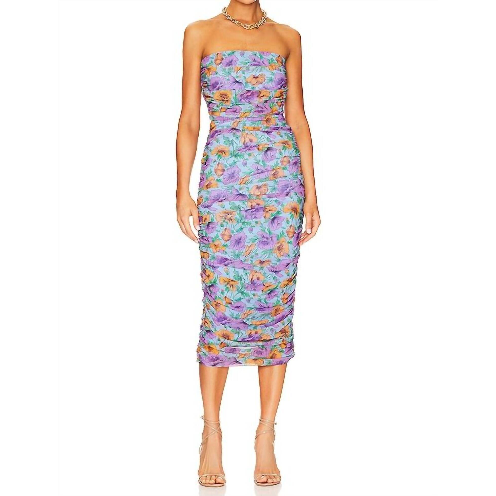 New Veronica Beard Quiana Dresss In Lake Blue Multi